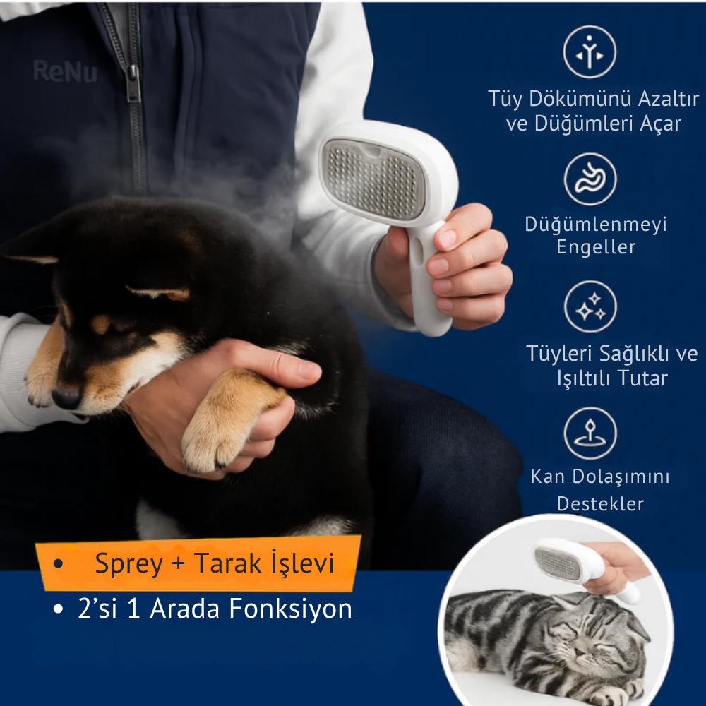 Taramist™-Kedi Köpek Buharlı Tarak